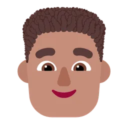 Man: Medium Skin Tone, Curly Hair — Microsoft