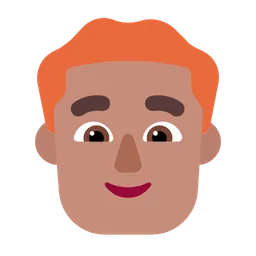 Man: Medium Skin Tone, Red Hair — Microsoft