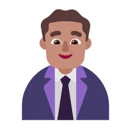 Man Office Worker: Medium Skin Tone — Microsoft