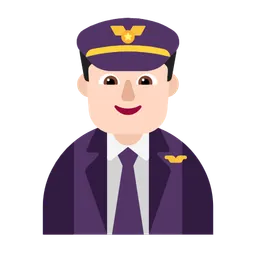 Man Pilot: Light Skin Tone — Microsoft