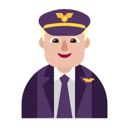 Man Pilot: Medium-Light Skin Tone — Microsoft