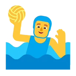 Man Playing Water Polo — Microsoft