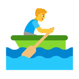 Man Rowing Boat — Microsoft