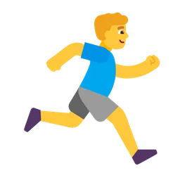 Man Running Facing Right — Microsoft