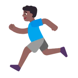 Man Running: Medium-Dark Skin Tone — Microsoft