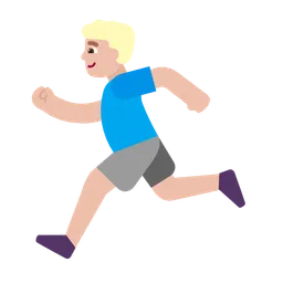 Man Running: Medium-Light Skin Tone — Microsoft