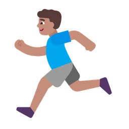Man Running: Medium Skin Tone — Microsoft