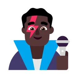 Man Singer: Dark Skin Tone — Microsoft