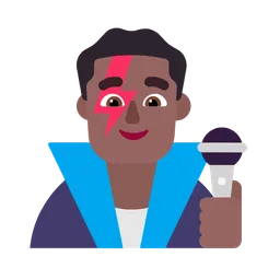 Man Singer: Medium-Dark Skin Tone — Microsoft