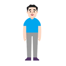 Man Standing: Light Skin Tone — Microsoft