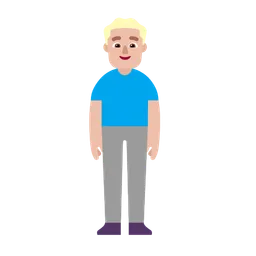 Man Standing: Medium-Light Skin Tone — Microsoft