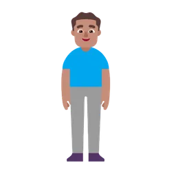 Man Standing: Medium Skin Tone — Microsoft