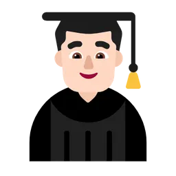 Man Student: Light Skin Tone — Microsoft