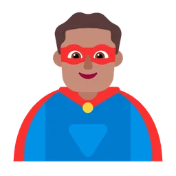 Man Superhero: Medium Skin Tone — Microsoft