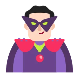 Man Supervillain: Light Skin Tone — Microsoft