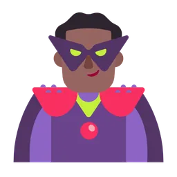 Man Supervillain: Medium-Dark Skin Tone — Microsoft