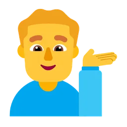 Man Tipping Hand — Microsoft