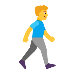 Man Walking Facing Right — Microsoft