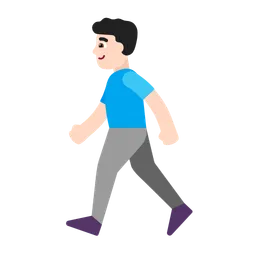 Man Walking: Light Skin Tone — Microsoft