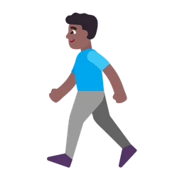 Man Walking: Medium-Dark Skin Tone — Microsoft