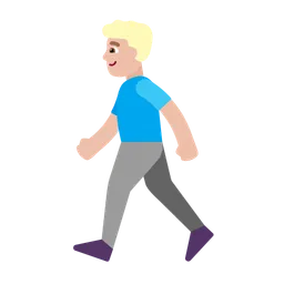 Man Walking: Medium-Light Skin Tone — Microsoft