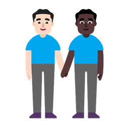 Men Holding Hands: Light Skin Tone, Dark Skin Tone — Microsoft