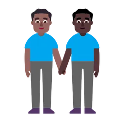 Men Holding Hands: Medium-Dark Skin Tone, Dark Skin Tone — Microsoft