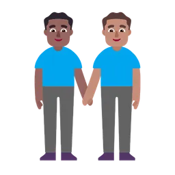 Men Holding Hands: Medium-Dark Skin Tone, Medium Skin Tone — Microsoft