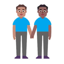 Men Holding Hands: Medium Skin Tone, Medium-Dark Skin Tone — Microsoft