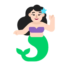 Mermaid: Light Skin Tone — Microsoft