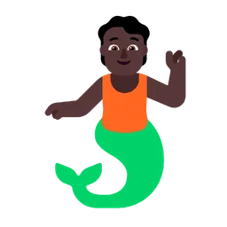 Merperson: Dark Skin Tone — Microsoft