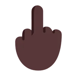 Middle Finger: Dark Skin Tone — Microsoft