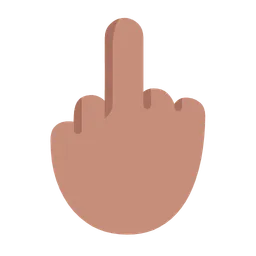 Middle Finger: Medium Skin Tone — Microsoft