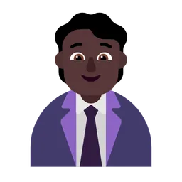 Office Worker: Dark Skin Tone — Microsoft