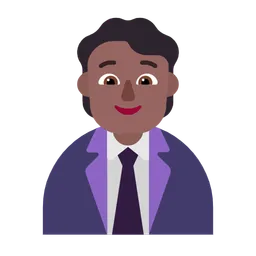 Office Worker: Medium-Dark Skin Tone — Microsoft