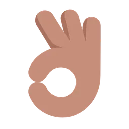 OK Hand: Medium Skin Tone — Microsoft