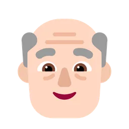 Old Man: Light Skin Tone — Microsoft