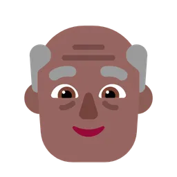 Old Man: Medium-Dark Skin Tone — Microsoft