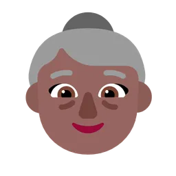 Old Woman: Medium-Dark Skin Tone — Microsoft
