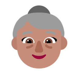 Old Woman: Medium Skin Tone — Microsoft