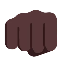 Oncoming Fist: Dark Skin Tone — Microsoft