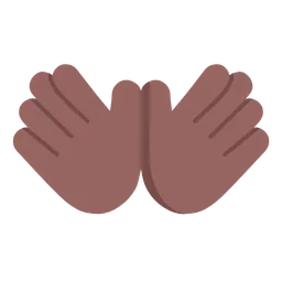 Open Hands: Medium-Dark Skin Tone — Microsoft