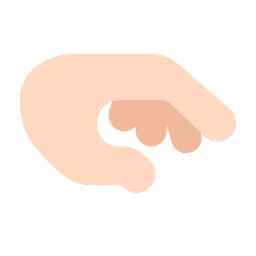 Palm Down Hand: Light Skin Tone — Microsoft