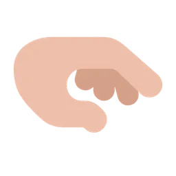 Palm Down Hand: Medium-Light Skin Tone — Microsoft