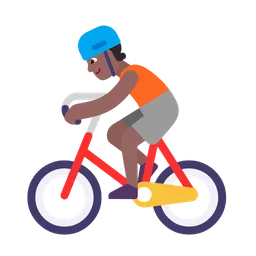Person Biking: Medium-Dark Skin Tone — Microsoft