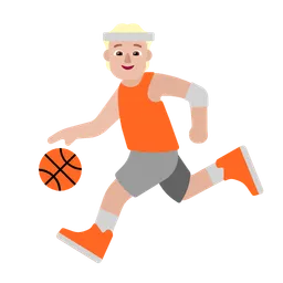Person Bouncing Ball: Medium-Light Skin Tone — Microsoft