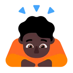 Person Bowing: Dark Skin Tone — Microsoft