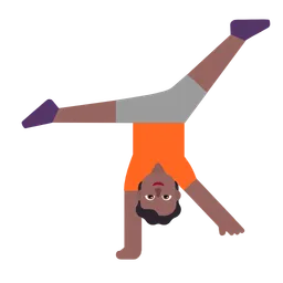Person Cartwheeling: Medium-Dark Skin Tone — Microsoft