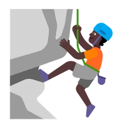 Person Climbing: Dark Skin Tone — Microsoft