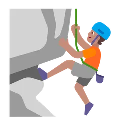 Person Climbing: Medium Skin Tone — Microsoft
